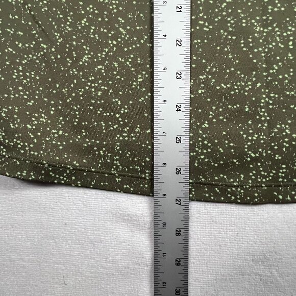 Under Armour Tech Tee Shirt Size Med Green Dot Speckled Workout Fitness - Picture 9 of 9